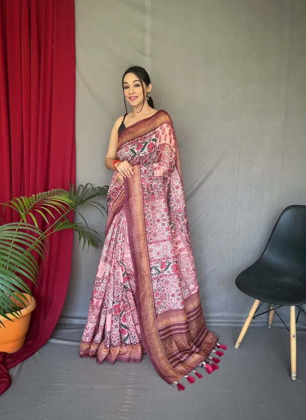 Baby_Pink_Kashmiri_Digital_Printed_Cotton_Silk_Saree_With_Blouse_Piece_Attached